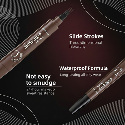 Brow Pen Features White Text